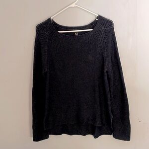 Navy blue oversized knit sweater, light-weight